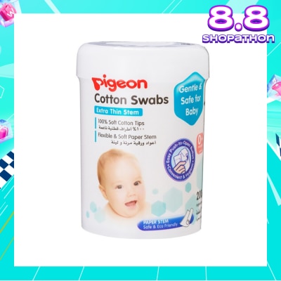 PIGEON Cotton Swabs Thin Stem 200s