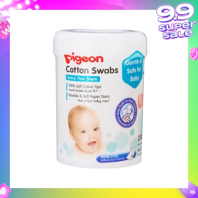 PIGEON Cotton Swabs Thin Stem 200s
