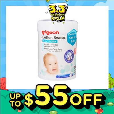 PIGEON Cotton Swabs Thin Stem 200s