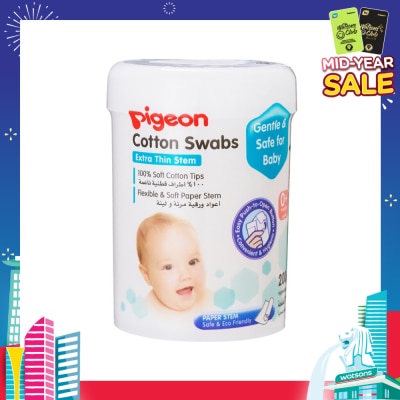 PIGEON Cotton Swabs Thin Stem 200s