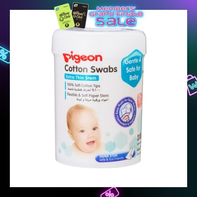 PIGEON Cotton Swabs Thin Stem 200s