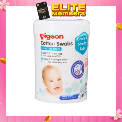 PIGEON Cotton Swabs Thin Stem 200s