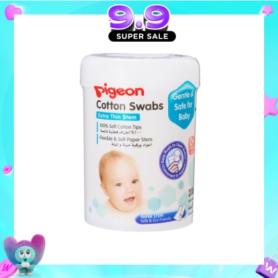 PIGEON - Cotton Swabs Thin Stem 200s image