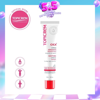 TOPICREM - Cica Soothing Cream (Repairs Skin And Moisturizes For 24 Hours) 40ml