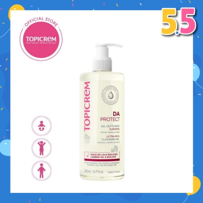 TOPICREM Da Ultra Rich Cleansing Gel (For Daily Cleansing Of Very Dry And Sensitive Skin) 500ml