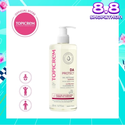 TOPICREM Da Ultra Rich Cleansing Gel (For Daily Cleansing Of Very Dry And Sensitive Skin) 500ml