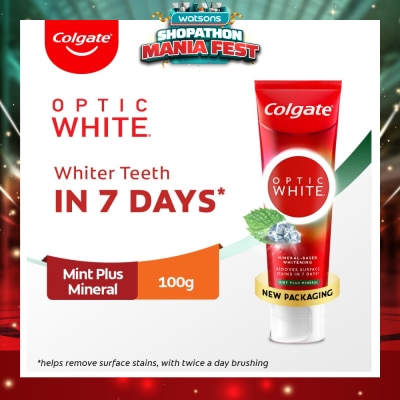 COLGATE - Optic White Mint Plus Mineral Toothpaste 100g