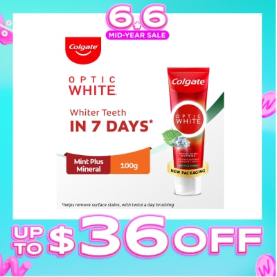 COLGATE - Optic White Mint Plus Mineral Toothpaste 100g