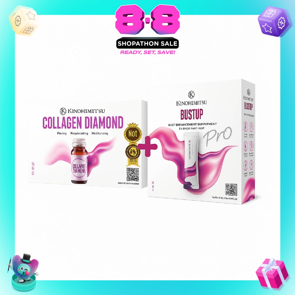 Collagen Diamond 5300 + Bust Up Pro Enhancement Bundle Set 1s