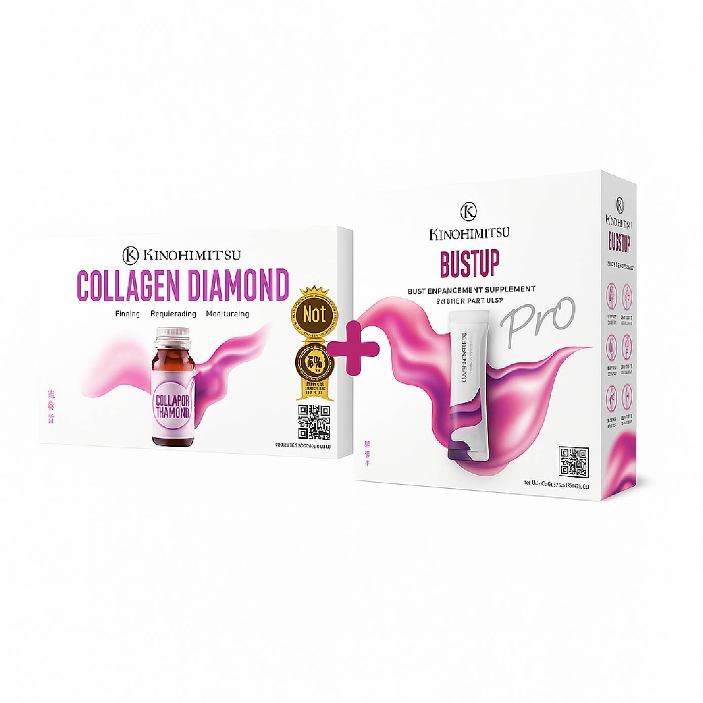 Collagen Diamond 5300 + Bust Up Pro Enhancement Bundle Set 1s