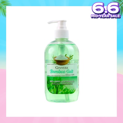 GINVERA Bamboo Salt Gel Anti-Bacterial Hand Soap (Purifying and Moisturizing) 500g