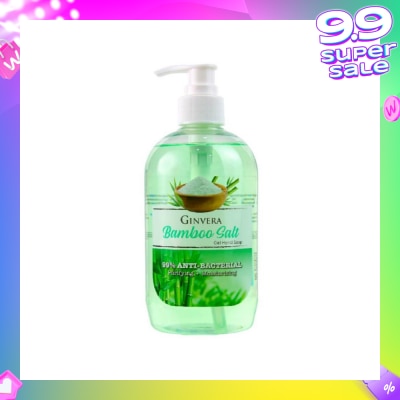 GINVERA Bamboo Salt Gel Anti-Bacterial Hand Soap (Purifying and Moisturizing) 500g