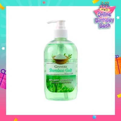 GINVERA Bamboo Salt Gel Anti-Bacterial Hand Soap (Purifying and Moisturizing) 500g