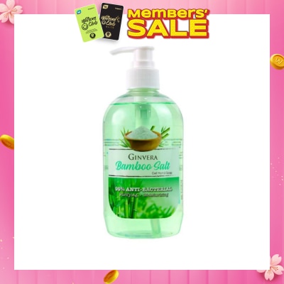 GINVERA Bamboo Salt Gel Anti-Bacterial Hand Soap (Purifying and Moisturizing) 500g
