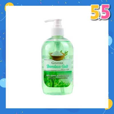GINVERA Bamboo Salt Gel Anti-Bacterial Hand Soap (Purifying and Moisturizing) 500g