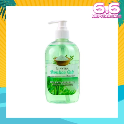 GINVERA Bamboo Salt Gel Anti-Bacterial Hand Soap (Purifying and Moisturizing) 500g