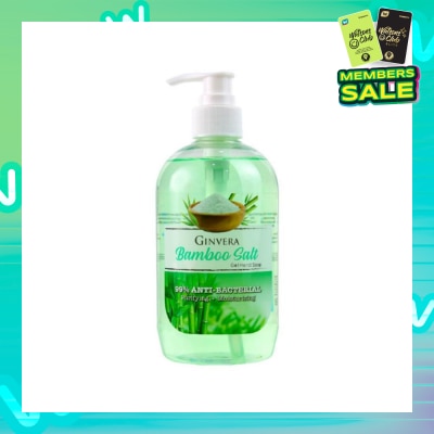GINVERA Bamboo Salt Gel Anti-Bacterial Hand Soap (Purifying and Moisturizing) 500g