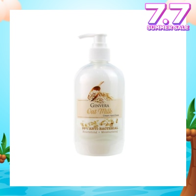 GINVERA Oat Milk Cream Anti-Bacterial Hand Soap (Nourishing and Moisturizing) 500g