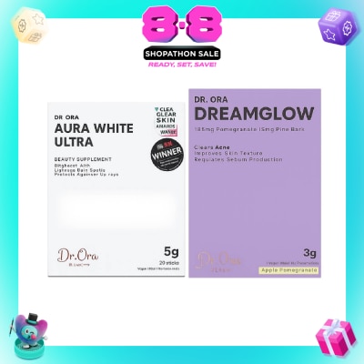DR ORA - Aura White Ultra & Dreamglow Acne Clear Beauty Supplement Bundle Set 1s