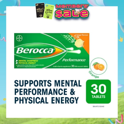 BEROCCA - Perfomance Effervescent Orange Flavour 30s (Expiry: Oct`2026)