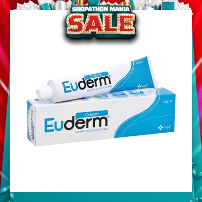 EUDERM - Deep Moisturising Non-Greasy Non-Sticky Cream (Suitable for Dry Scaly Itchy Skin Type Caused by Alkaline Soap or Chemical) 45g
