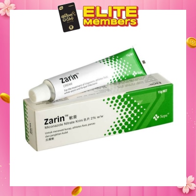 ZARIN Anti-Fungal Cream (For Treatment of Ringworm, Atheletes Foot, White Spots & Fungal Infection) 15g