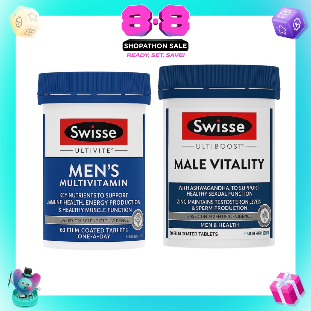 Male Vitality + Ultivite Multivitamin Bundle Set 1s