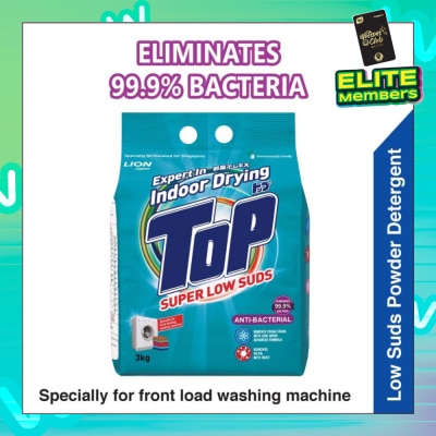 TOP Powder Detergent Super Low Suds Anti-Bacterial 3kg