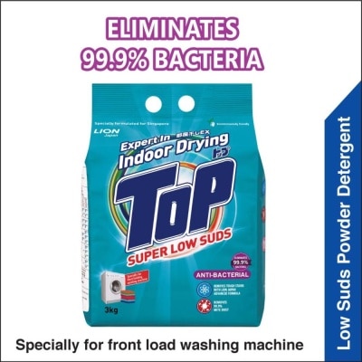 TOP Powder Detergent Super Low Suds Anti-Bacterial 3kg