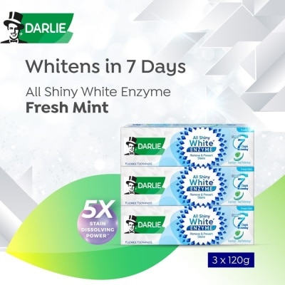 DARLIE All Shiny White Enzyme Whitening Toothpaste Fresh Mint Value Pack 120g x 3s