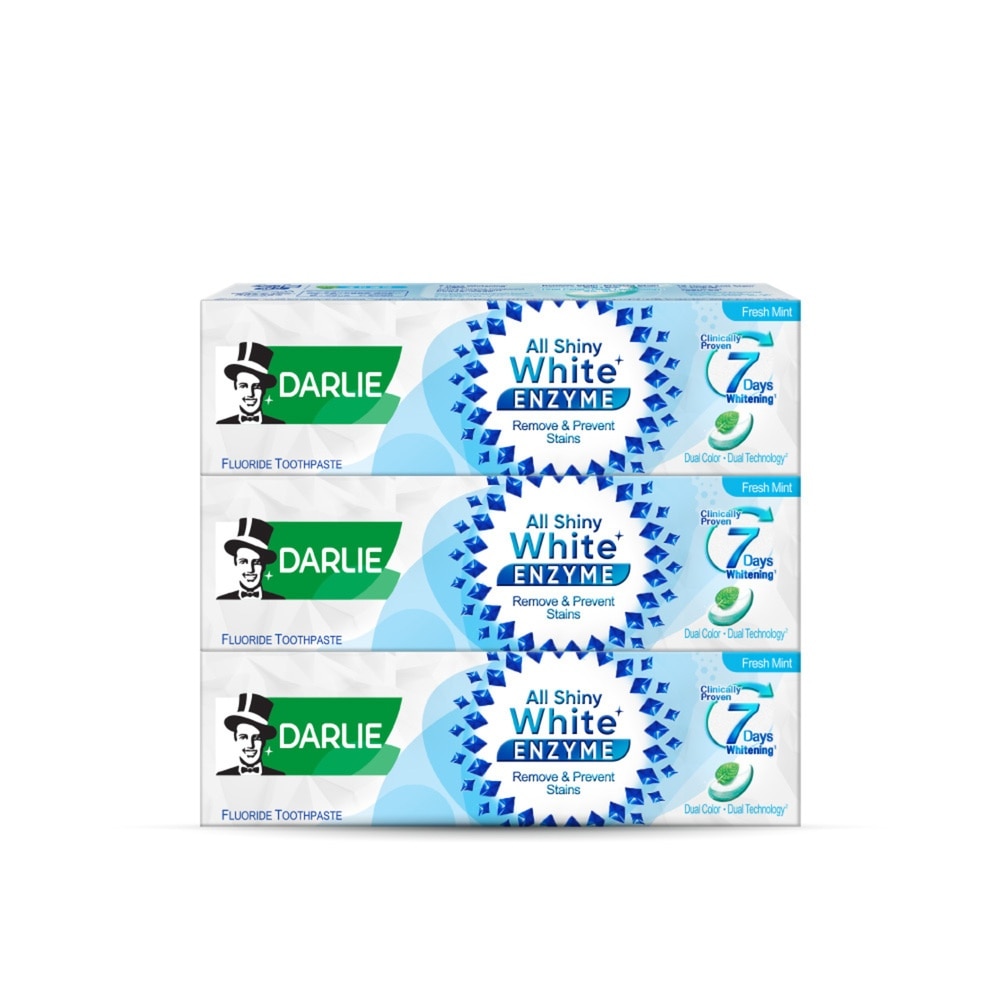 All Shiny White Enzyme Whitening Toothpaste Fresh Mint Value Pack 120g x 3s
