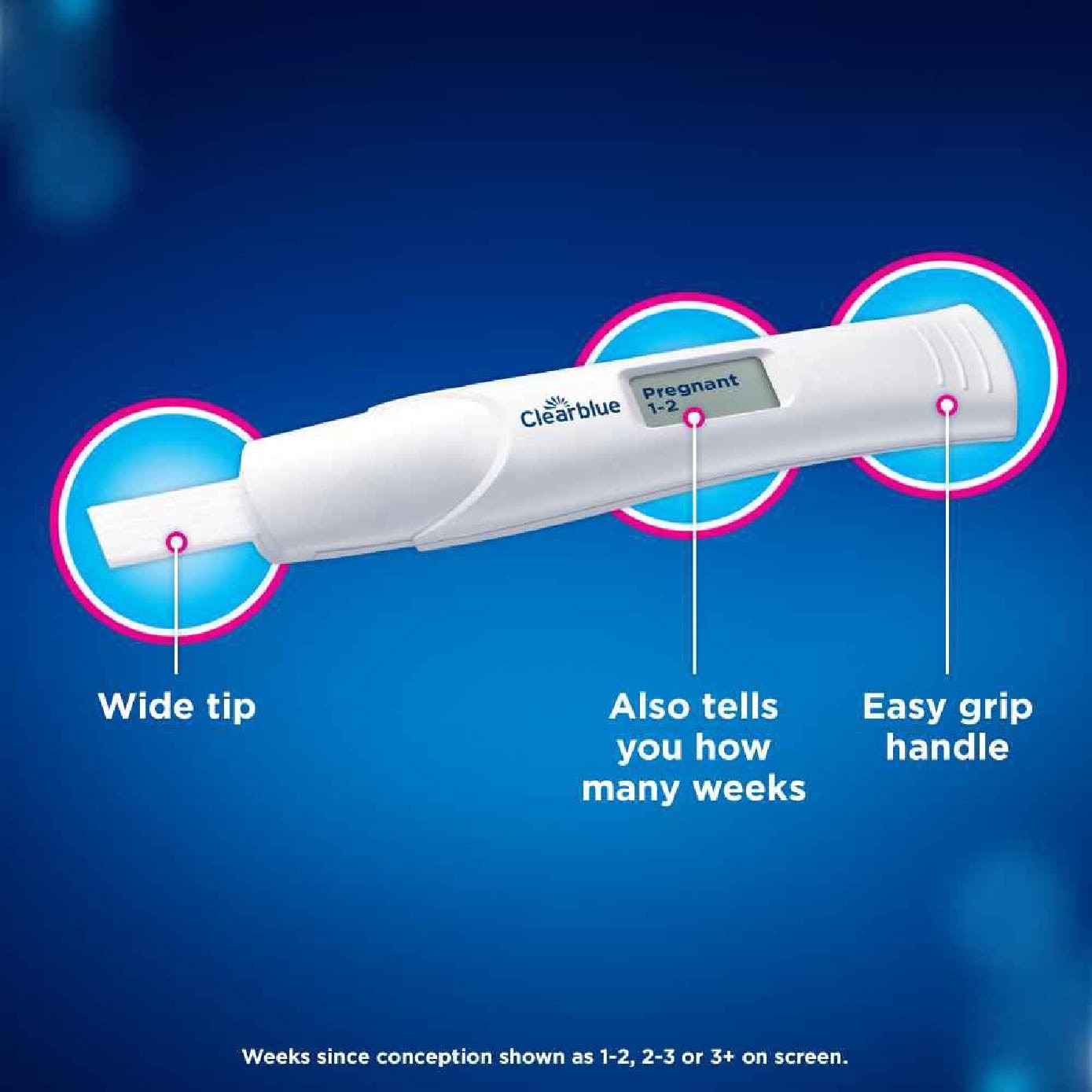 Digital Pregnancy Test with Weeks Indicator (Over 99% Accurate + Clear Results in Words) 1s