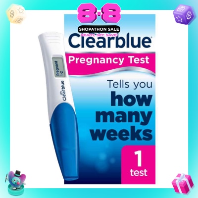 CLEARBLUE - Digital Pregnancy Test with Weeks Indicator (Over 99% Accurate + Clear Results in Words) 1s