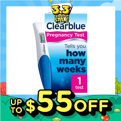 CLEARBLUE Digital Pregnancy Test with Weeks Indicator (Over 99% Accurate + Clear Results in Words) 1s