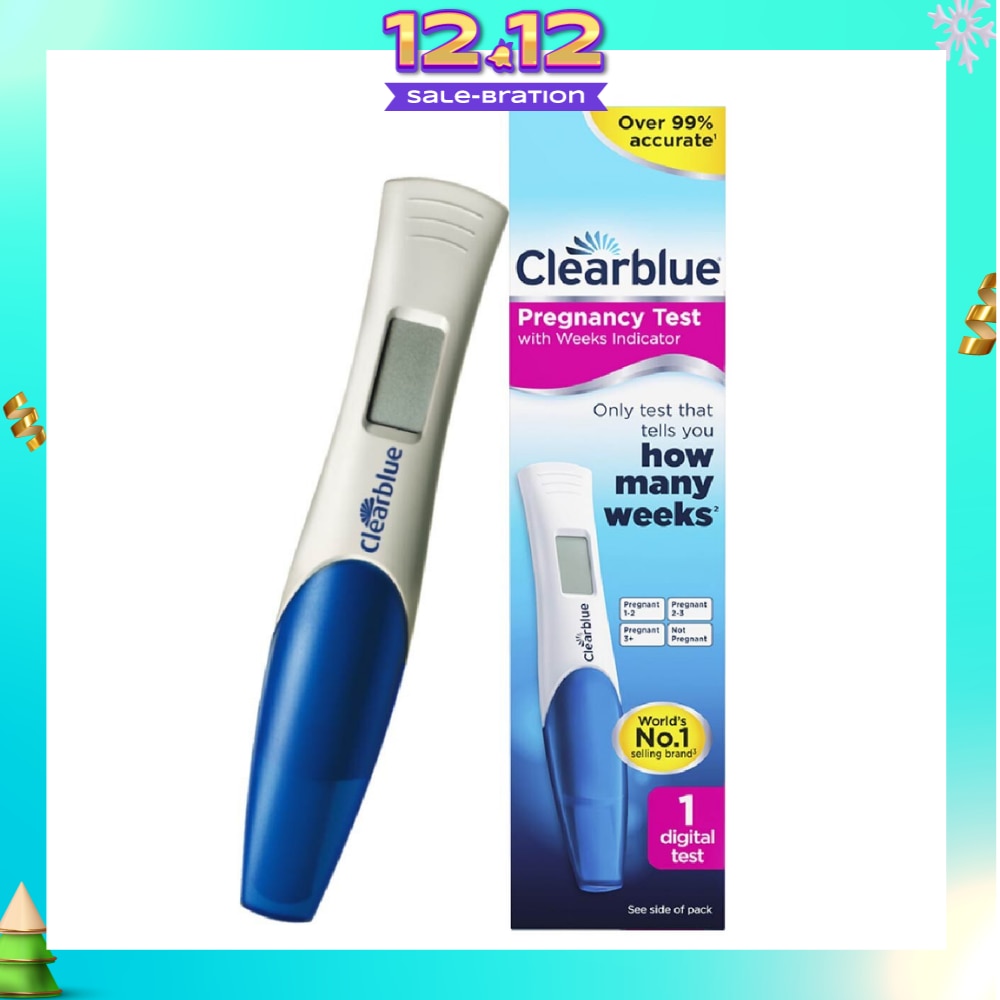 Digital Pregnancy Test with Weeks Indicator (Over 99% Accurate + Clear Results in Words) 1s