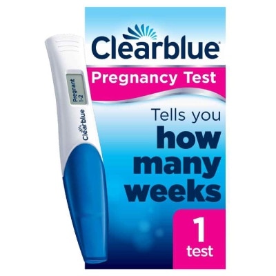 CLEARBLUE Digital Pregnancy Test with Weeks Indicator (Over 99% Accurate + Clear Results in Words) 1s