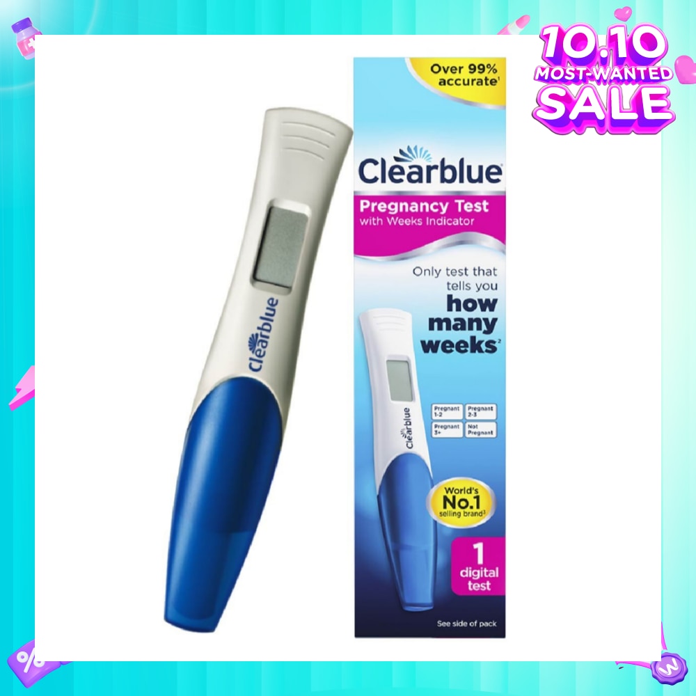 Digital Pregnancy Test with Weeks Indicator (Over 99% Accurate + Clear Results in Words) 1s