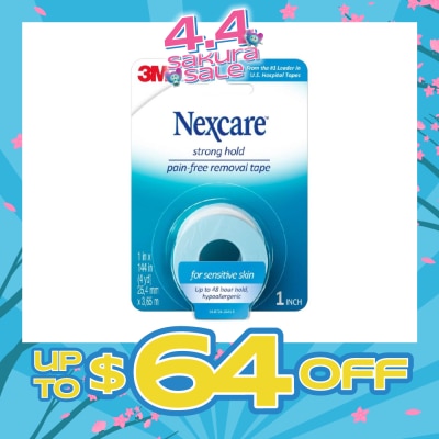 NEXCARE™ - Strong Hold Pain Free Removal Tape Up to 48 Hour Hold Suitable for Sensitive Skin (25.4mm x 3.65m) 1s