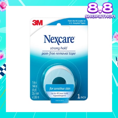 NEXCARE™ Strong Hold Pain Free Removal Tape Up to 48 Hour Hold Suitable for Sensitive Skin (25.4mm x 3.65m) 1s