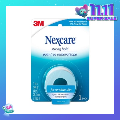 NEXCARE™ Strong Hold Pain Free Removal Tape Up to 48 Hour Hold Suitable for Sensitive Skin (25.4mm x 3.65m) 1s