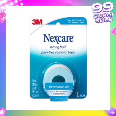 NEXCARE™ Strong Hold Pain Free Removal Tape Up to 48 Hour Hold Suitable for Sensitive Skin (25.4mm x 3.65m) 1s