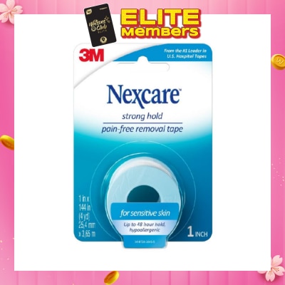 NEXCARE™ Strong Hold Pain Free Removal Tape Up to 48 Hour Hold Suitable for Sensitive Skin (25.4mm x 3.65m) 1s