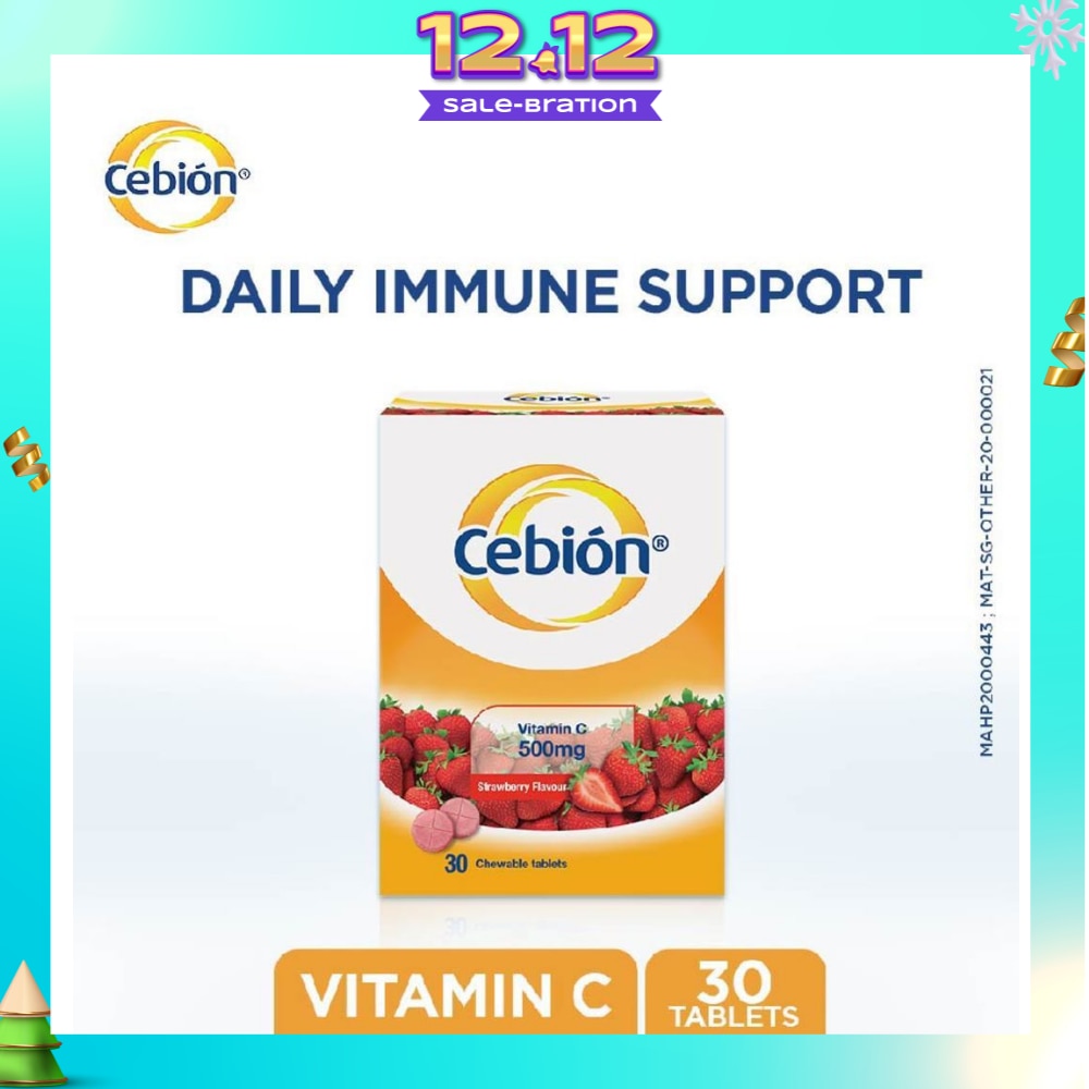 Vitamin C Chewable Tablets Strawberry Flavour 30s