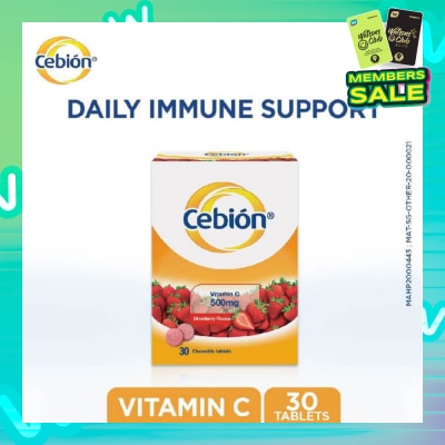 CEBION Vitamin C Chewable Tablets Strawberry Flavour 30s