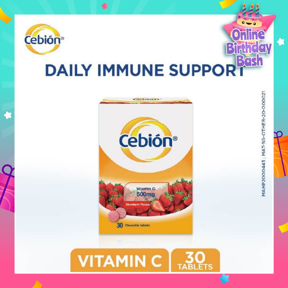 Vitamin C Chewable Tablets Strawberry Flavour 30s