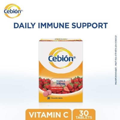 CEBION Vitamin C Chewable Tablets Strawberry Flavour 30s