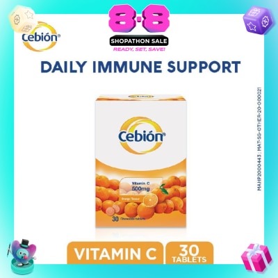 CEBION - Vitamin C Chewable Tablet Orange Flavour 30s