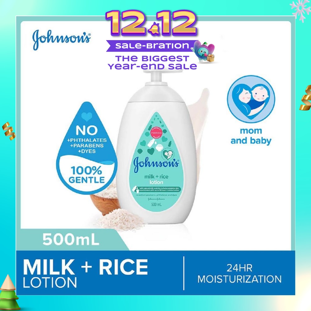 Baby Milk + Rice Moisturizing Lotion 24H Moisturization (Nourishes Skin) 500ml
