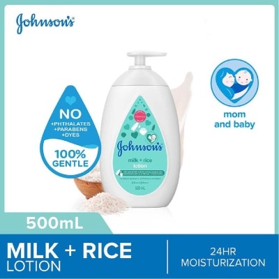 JOHNSON'S BABY Baby Milk + Rice Moisturizing Lotion 24H Moisturization (Nourishes Skin) 500ml