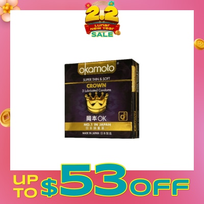 OKAMOTO® Crown Latex Condoms 3s